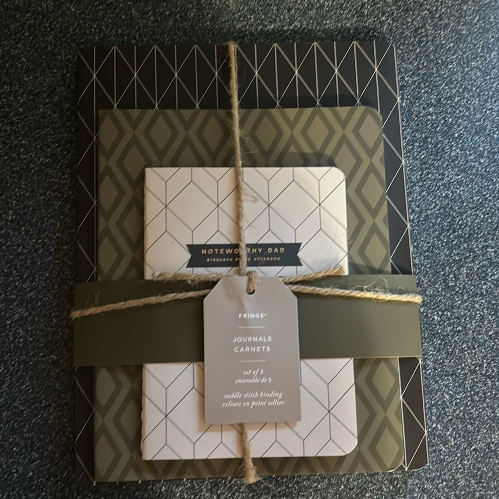 Set of 3 Fringe noteworthy journals “Noteworthy Dad”